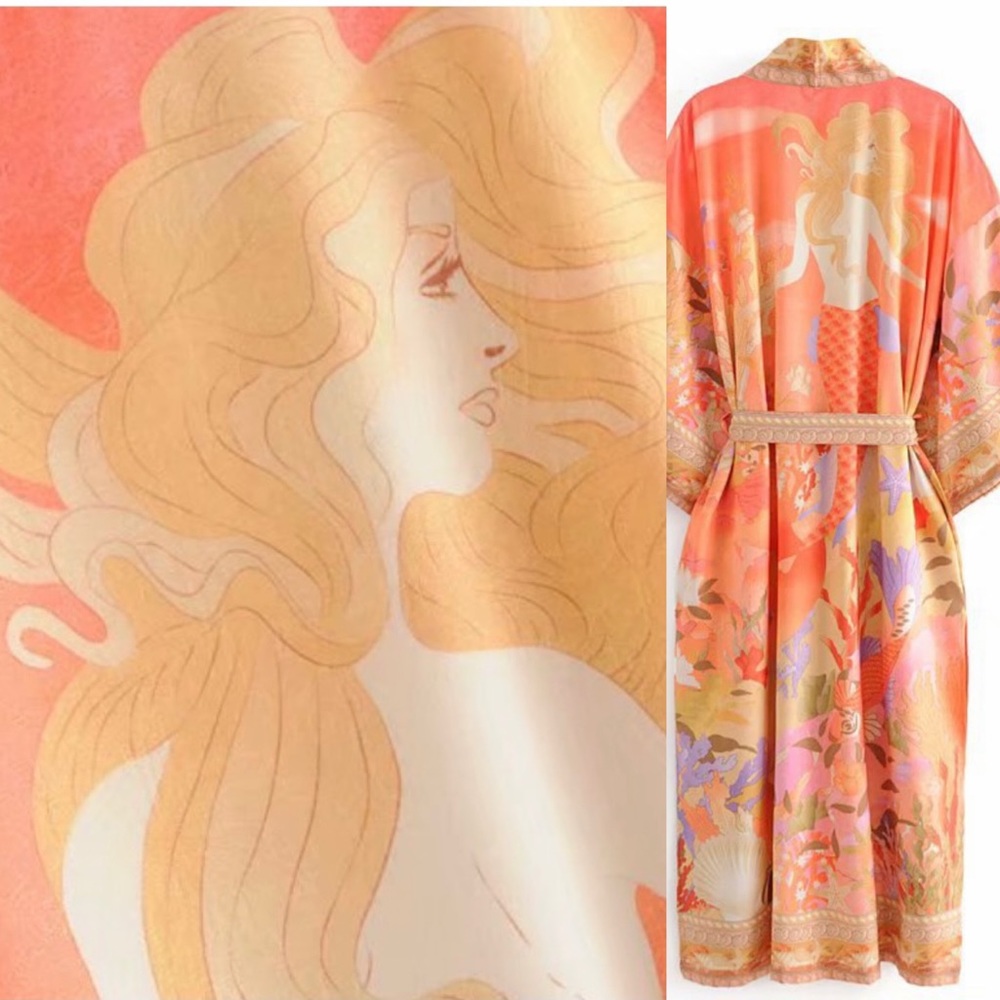 🔥HP Best in Boutiques🔥BOHO Mermaid Kimono - Picture 3 of 16